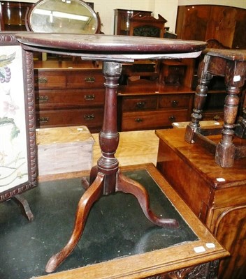 Lot 656 - A 19th century  mahogany tip top tripod table