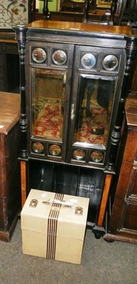 Lot 668 - Aesthetic ebonised and maple sheet music cabinet