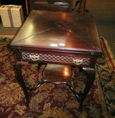 Lot 676 - Victorian/Edwardian envelope games table