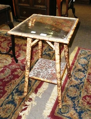 Lot 677 - Bamboo two tier occasional table