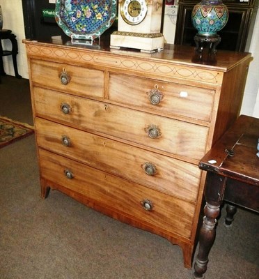 Lot 680 - A 19th century mahogany four height chest