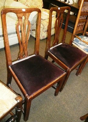 Lot 686 - Pair of 18th century fruitwood country side chairs