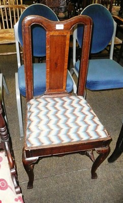 Lot 700 - An early 18th century oak side chair with needlework seat