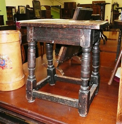 Lot 719 - Oak joint stool