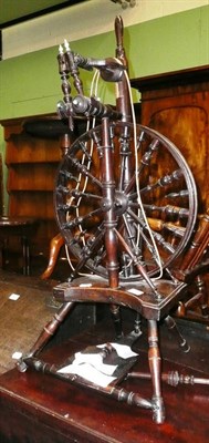 Lot 741 - 19th century spinning wheel