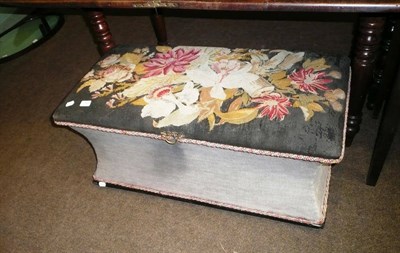 Lot 743 - Needlework-upholstered ottoman