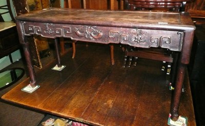 Lot 744 - Carved wooden altar table