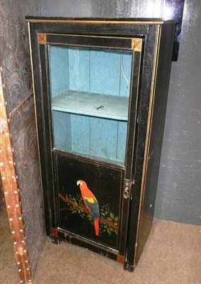 Lot 751 - Decorated cabinet with glazed doors