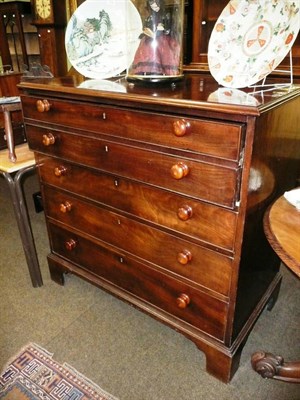 Lot 764 - A 19th century mahogany secretaire chest