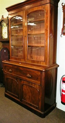 Lot 766 - Victorian mahogany secretaire bookcase