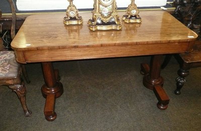 Lot 774 - 19th century rosewood library table