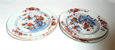 Lot 6 - Set of six 18th century Chinese porcelain plates