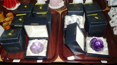 Lot 33 - Two trays of boxed Caithness paperweights