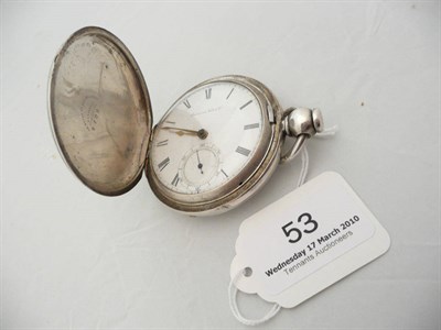 Lot 53 - A coin silver full hunting cased pocket watch, movement signed 'Waltham'