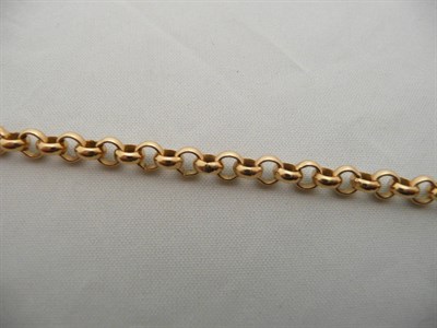 Lot 77 - A belcher link necklet, stamped "585", 15.9g approximately