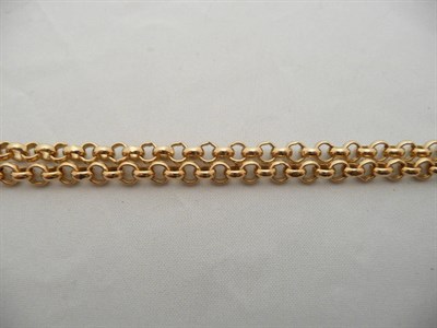 Lot 78 - A belcher link necklet, stamped "585", 20.5g approximately