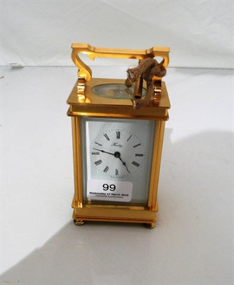 Lot 99 - Brass carriage clock