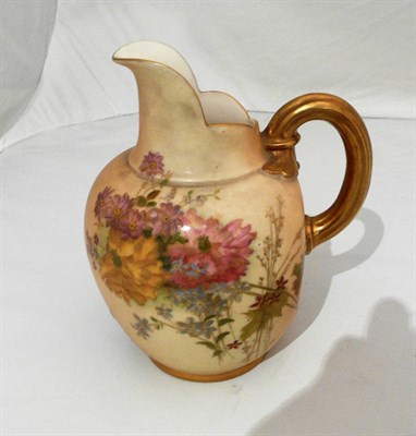 Lot 110 - A Royal Worcester jug, decorated with floral sprays