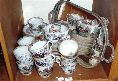 Lot 118 - Victorian ironstone breakfast tea ware and a plated tray