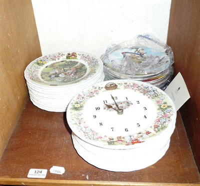 Lot 124 - Twenty china cabinet plates by Wedgwood 'Foxwood Series' and eight Royal Worcester 'World of Bears'