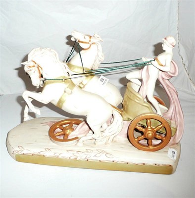 Lot 154 - Modern Royal Dux group of chariot racer