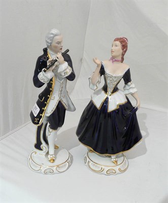 Lot 157 - A pair of modern Royal Dux figures of a lady and gentleman