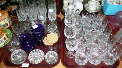 Lot 163 - Two trays of domestic glassware and drinking glasses