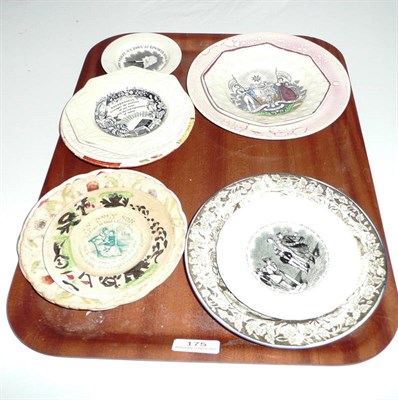 Lot 175 - A quantity of Staffordshire moulded and decorated plates