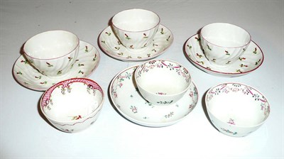 Lot 178 - A group of English tea bowls and saucers, 19th century