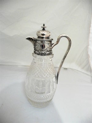 Lot 257 - Silver-mounted claret jug