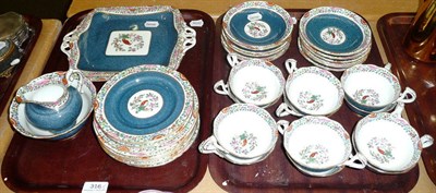 Lot 316 - A Royal Worcester 'Old Worcester Parrot' tea service comprising twelve cups and saucers, sugar...