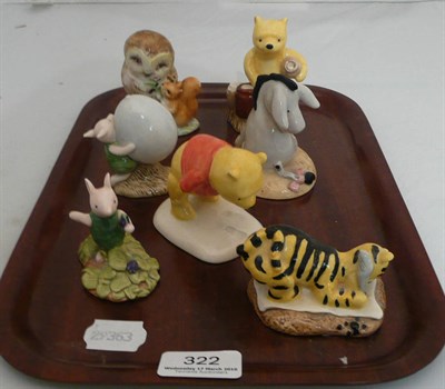 Lot 322 - Seven Winnie The Pooh figures