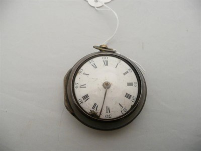 Lot 357 - A silver pair cased verge pocket watch 'D Edmonds, Liverpool'