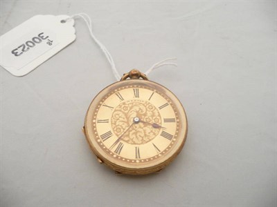 Lot 363 - 18 carat gold fob watch signed 'Matile'