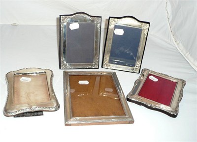 Lot 402 - Five silver-mounted frames