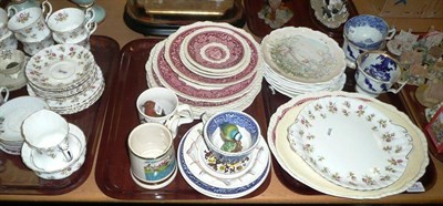 Lot 429 - A quantity of ceramics including Masons, Spode, Royal Albert, Beswick, etc on three trays