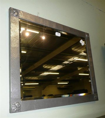 Lot 463 - A pewter-framed mirror