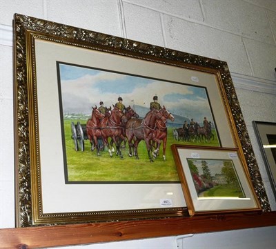 Lot 467 - Dorothy Margaret Alderson, Military Parade, watercolour, and another by the same artist,...