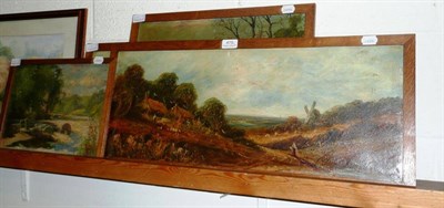 Lot 475 - Two oil paintings by A Bale, together with two further oil paintings, one signed 'Tindall' (4)