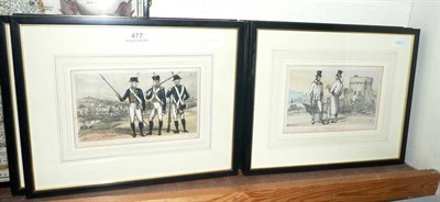 Lot 477 - Six military prints (out of a larger series)