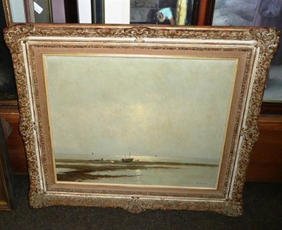 Lot 487 - Framed oil, seascape, signed H Reuter