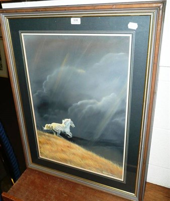 Lot 508 - Polyanna Pickering - gouache of a galloping horse