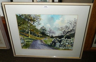 Lot 514 - An oil on canvas 'H M Birdsall' and a watercolour picture