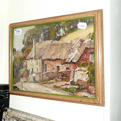 Lot 528 - Owen Bowen, Old Farm, Porlock, oil painting