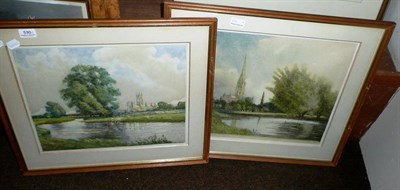 Lot 530 - Tatton Winter - a pair of etchings of Salisbury and Canterbury