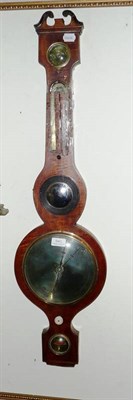 Lot 541 - A mahogany wheel barometer