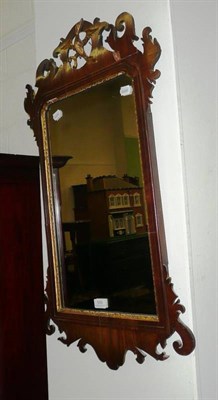 Lot 550 - Mahogany fret-cut mirror