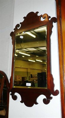 Lot 557 - Mahogany fret-cut wall mirror