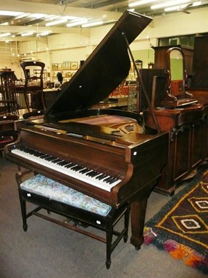 Lot 581 - A Shallon baby grand piano and a duet stool