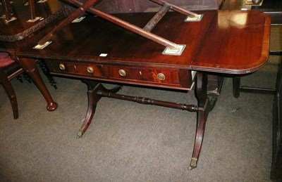 Lot 589 - Mahogany sofa table